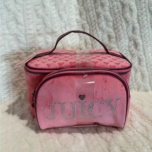 Juicy Couture Pink Heart 2 Cosmetic Cases NWT 💕💕💕